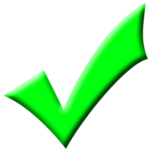 green checkmark