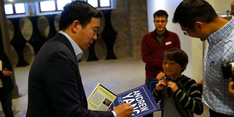 Andrew Yang signing