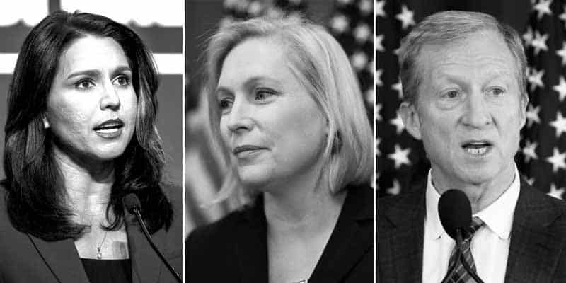 Democratic candidates on the edge