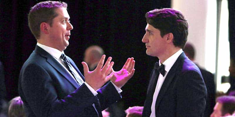 justin trudeau andrew scheer canada election