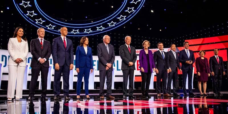 democrats line up for debate