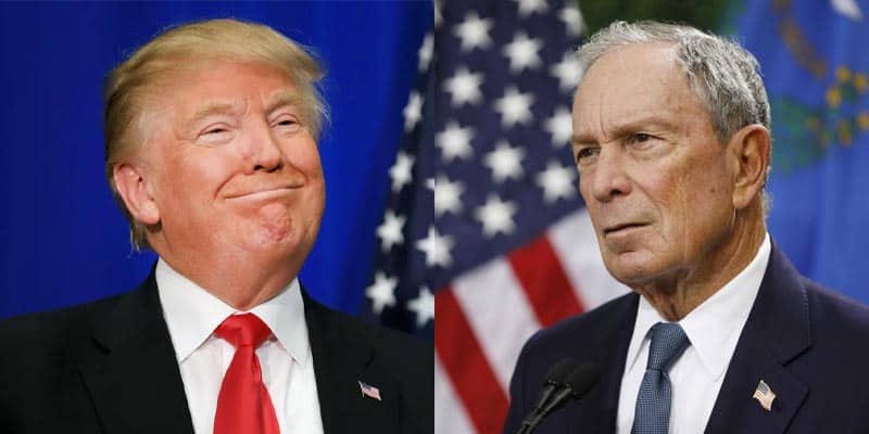 donald trump michael bloomberg twitter