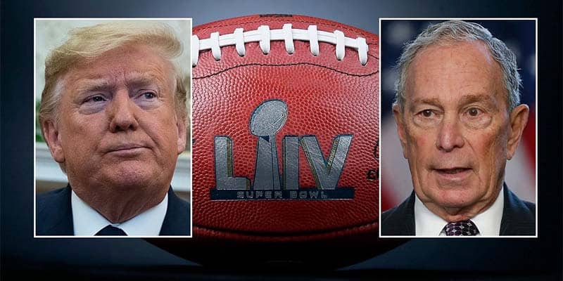 Trump Bloomberg Super Bowl Ads