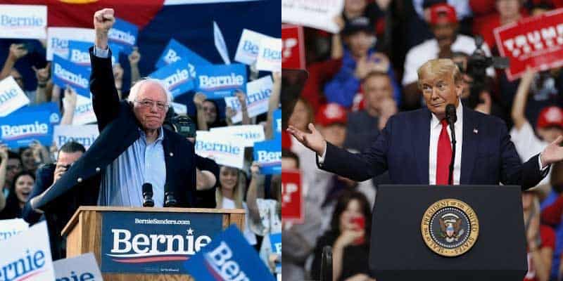 bernie vs trump rally