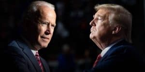 Joe Biden and Donald Trump facing off for the 2020 Presidential Election