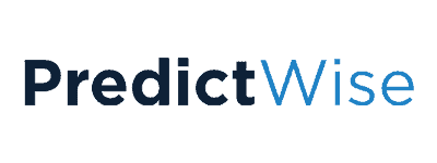 Predictwise black and blue logo