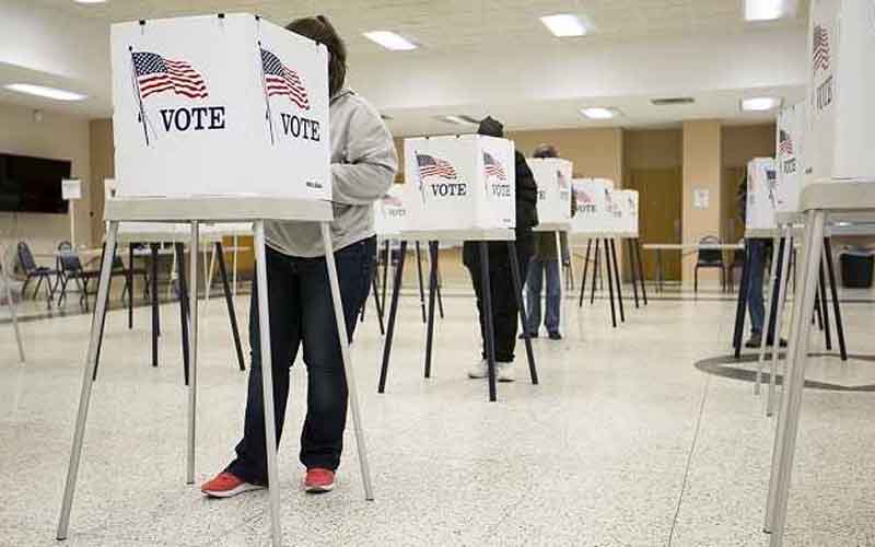 American voters at the polls