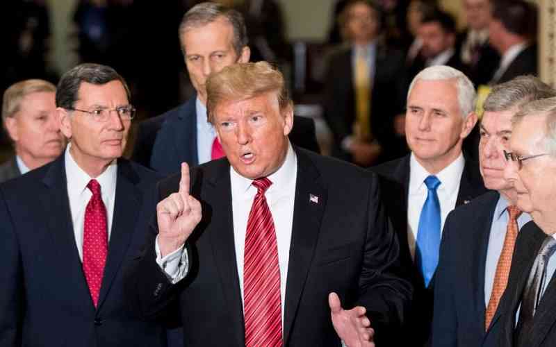 Trump at the US Senate with Senators