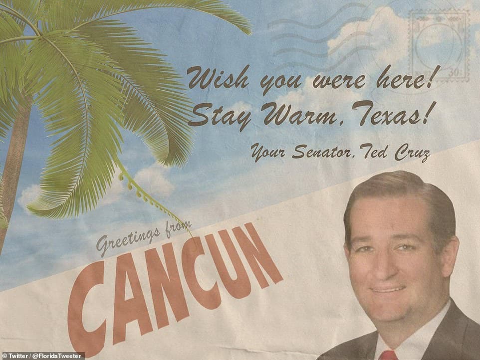 Cancun Ted Cruz Postcard