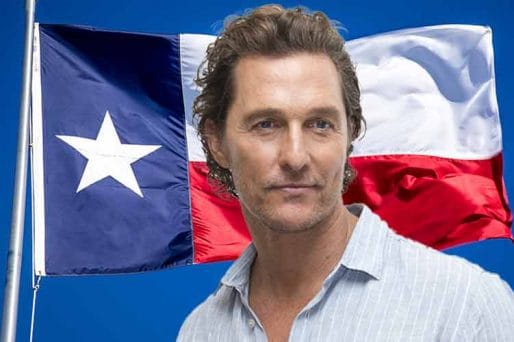 TX Gubernatorial odds for Matthew McConoughey