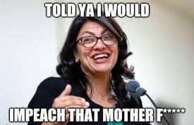 Rashida Tlaib mem impeacment Trump