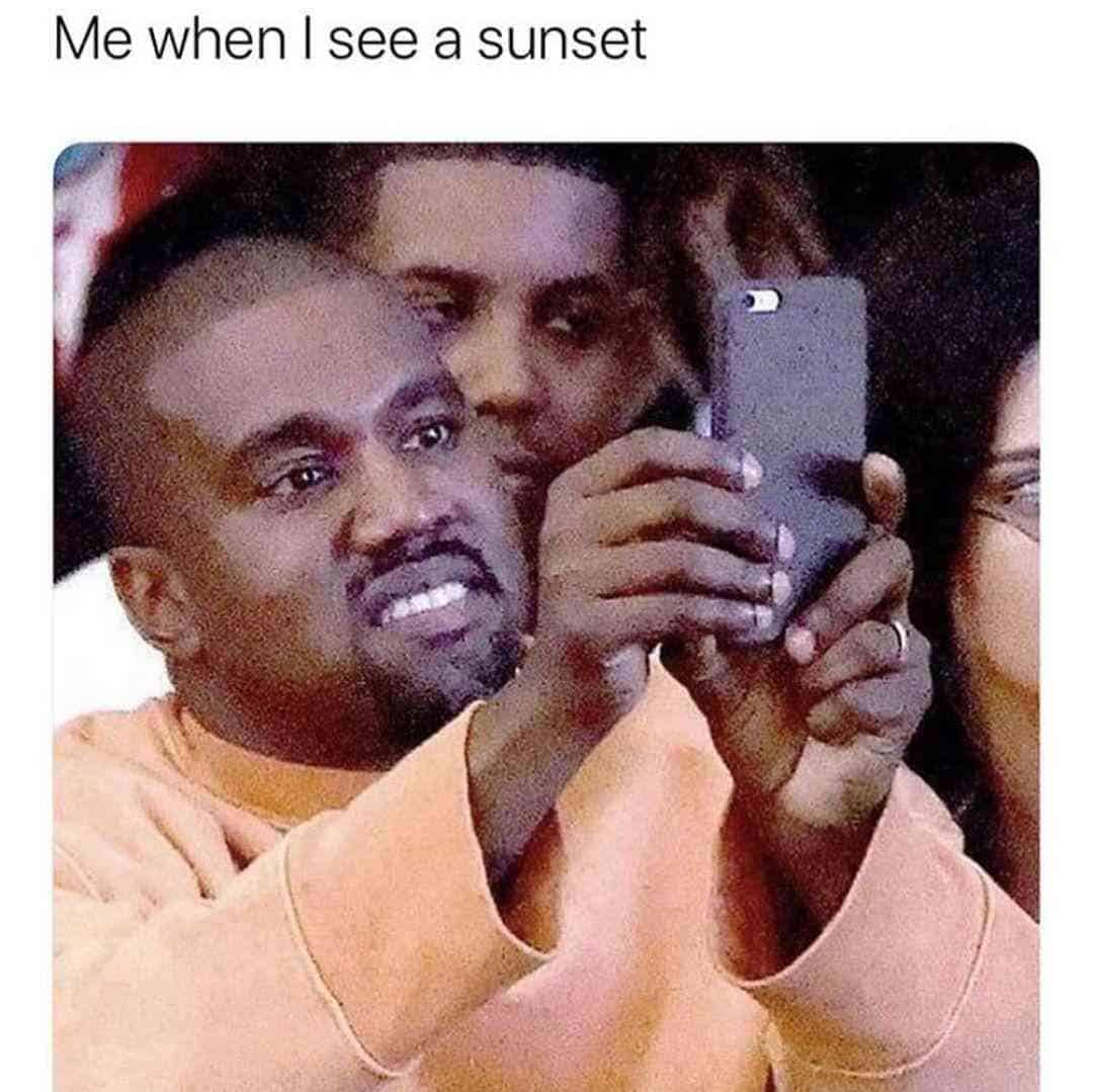 Kanye West sunset meme