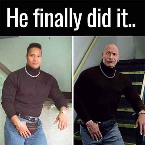 Old school the Rock meme