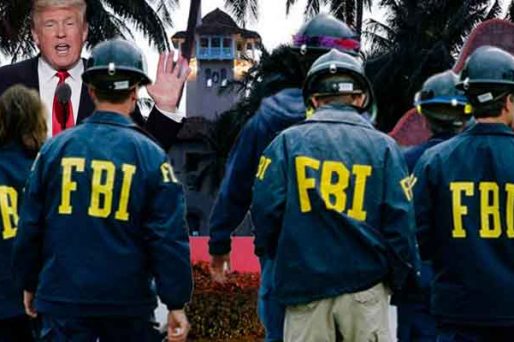 Trump, getting raided by the FBI at Mar-a-Lago