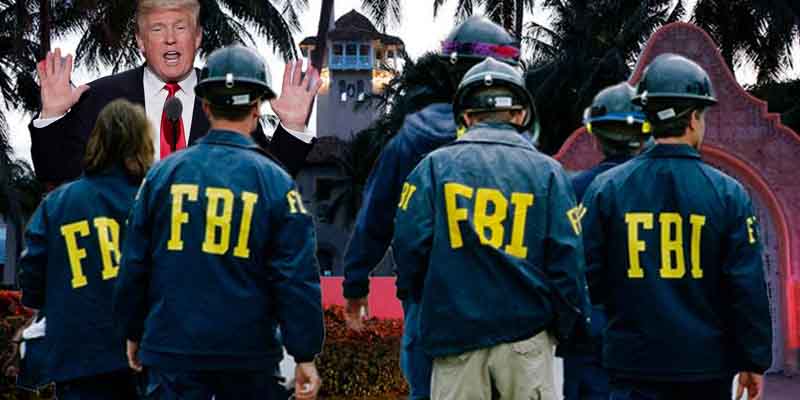Trump, getting raided by the FBI at Mar-a-Lago